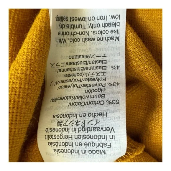 Madewell Texture & Thread Sleeveless Wrap Tie Top Mustard Yellow Linen Blend L - Picture 6 of 9